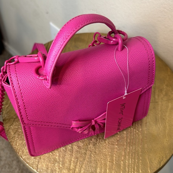 Betsey Johnson XODARLA pink bow crossbody bag NWT - Picture 10 of 12